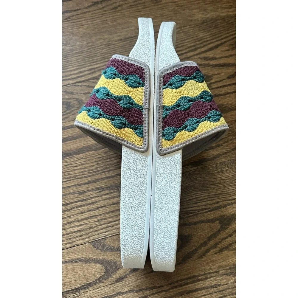adidas Adilette Crochet Slides Mens 11 Bob Marley Rasta Textile FZ6456
